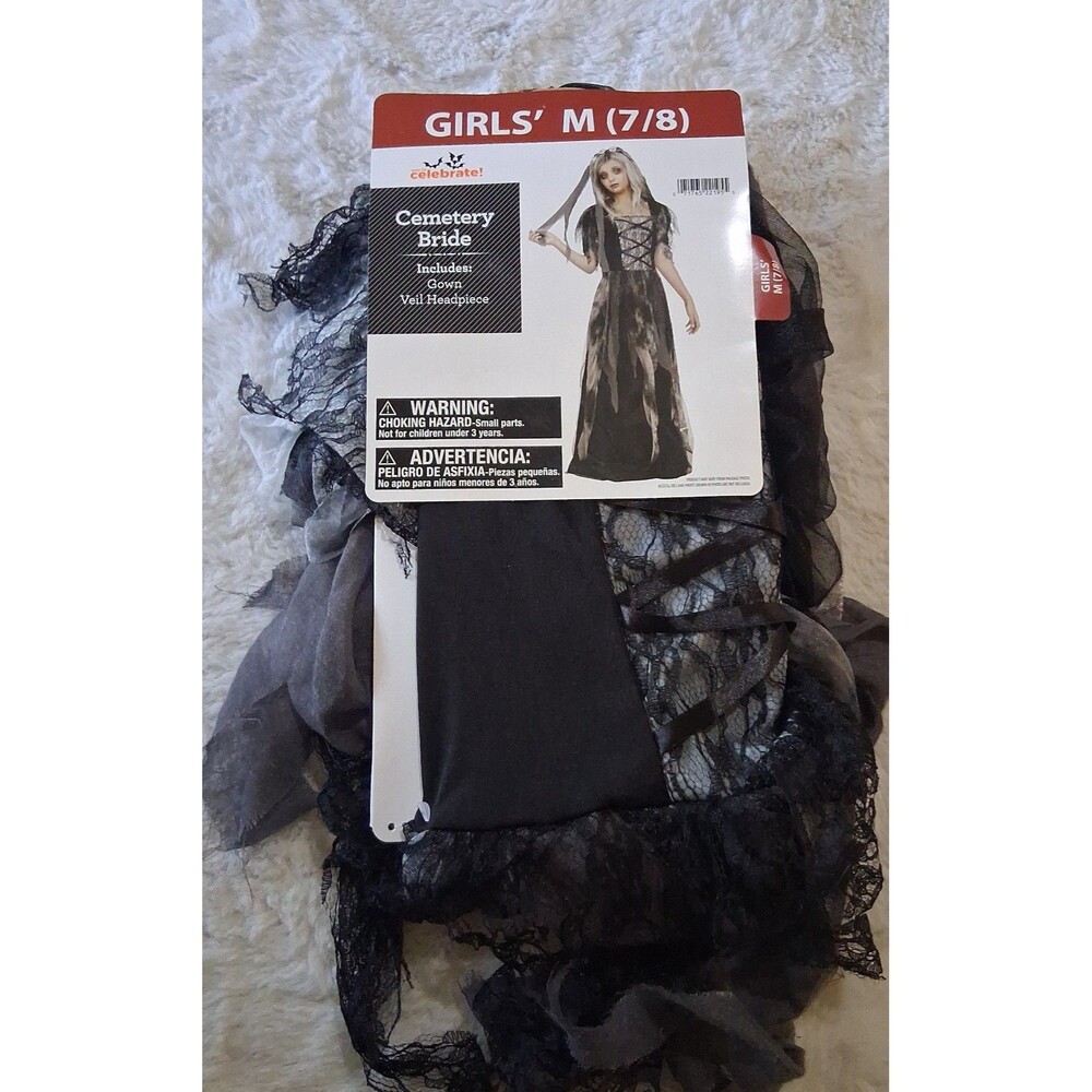 Girls' Cemetery Bride Costume M (7/8)